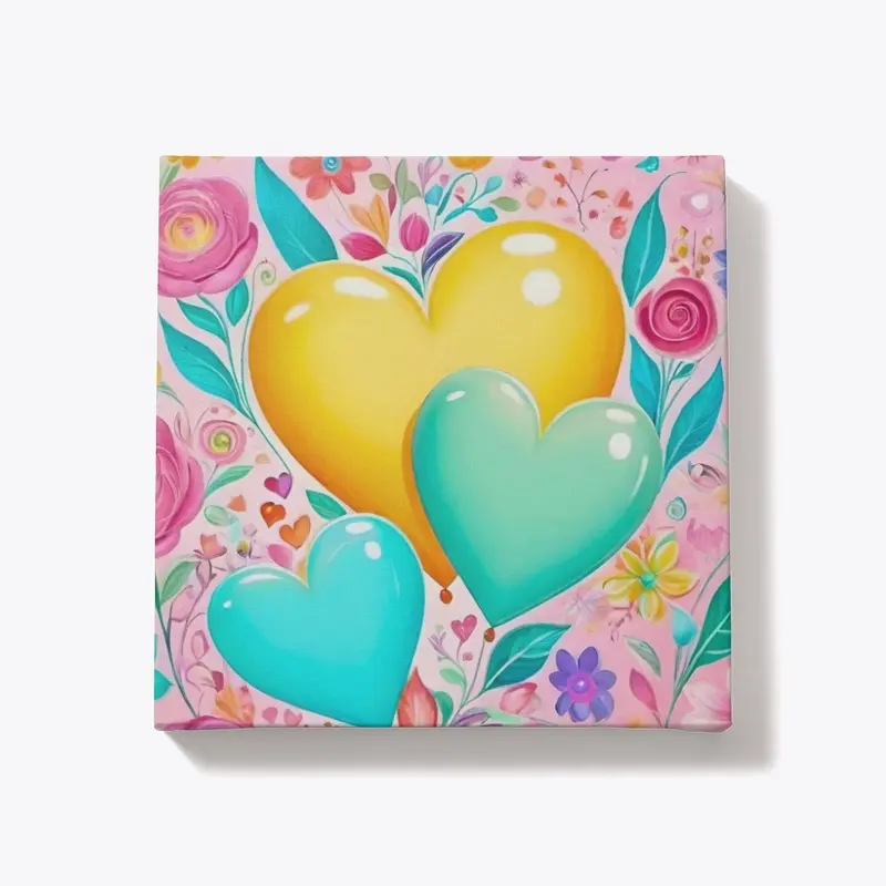 Colorful Pretty Heart Balloons